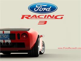 Title screen of Ford Racing 3 on the Microsoft Xbox.
