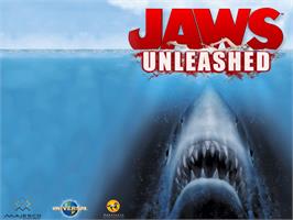 Title screen of Jaws: Unleashed on the Microsoft Xbox.