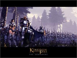 Title screen of Kingdom Under Fire: The Crusaders on the Microsoft Xbox.