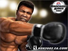 Title screen of Knockout Kings 2002 on the Microsoft Xbox.