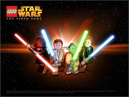Title screen of LEGO Star Wars: The Video Game on the Microsoft Xbox.