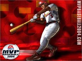 Title screen of MVP Baseball 2004 on the Microsoft Xbox.