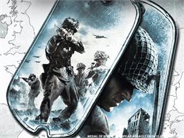 Title screen of Medal of Honor: European Assault on the Microsoft Xbox.