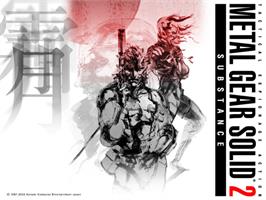 Title screen of Metal Gear Solid 2: Substance on the Microsoft Xbox.