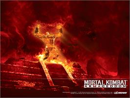 Title screen of Mortal Kombat: Armageddon on the Microsoft Xbox.
