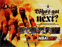Title screen of NBA 2K7 on the Microsoft Xbox.