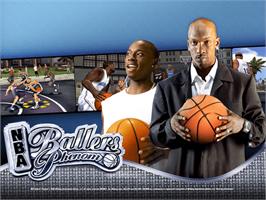 Title screen of NBA Ballers on the Microsoft Xbox.