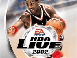 Title screen of NBA Live 2002 on the Microsoft Xbox.