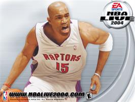Title screen of NBA Live 2004 on the Microsoft Xbox.