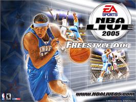 Title screen of NBA Live 2005 on the Microsoft Xbox.