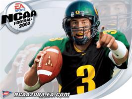 Title screen of NCAA Football 2003 on the Microsoft Xbox.
