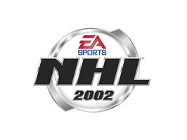 Title screen of NHL 2002 on the Microsoft Xbox.