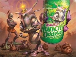 Title screen of Oddworld: Munch's Oddysee on the Microsoft Xbox.