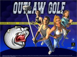 Title screen of Outlaw Golf: 9 More Holes of X-Mas on the Microsoft Xbox.