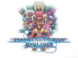 Title screen of Phantasy Star Online Episode I & 2 on the Microsoft Xbox.