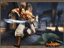 Title screen of Prince of Persia: The Sands of Time on the Microsoft Xbox.