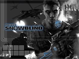 Title screen of Project: Snowblind on the Microsoft Xbox.