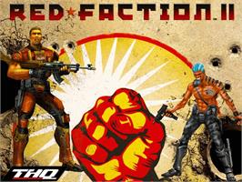 Title screen of Red Faction 2 on the Microsoft Xbox.