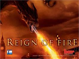 Title screen of Reign of Fire on the Microsoft Xbox.