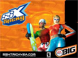 Title screen of SSX Tricky on the Microsoft Xbox.