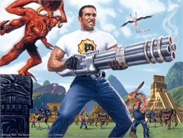 Title screen of Serious Sam 2 on the Microsoft Xbox.