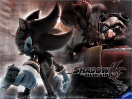 Title screen of Shadow the Hedgehog on the Microsoft Xbox.