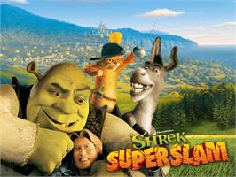 Title screen of Shrek SuperSlam on the Microsoft Xbox.