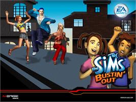 Title screen of Sims: Bustin' Out on the Microsoft Xbox.