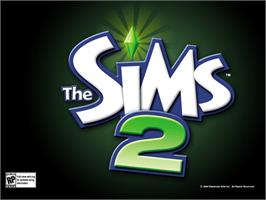 Title screen of Sims 2 on the Microsoft Xbox.