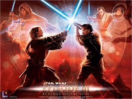 Title screen of Star Wars: Episode III - Revenge of the Sith on the Microsoft Xbox.