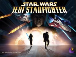 Title screen of Star Wars: Jedi Starfighter on the Microsoft Xbox.