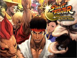 Title screen of Street Fighter: Anniversary Collection on the Microsoft Xbox.