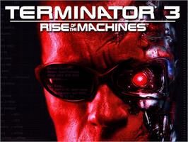 Title screen of Terminator 3: Rise of the Machines on the Microsoft Xbox.