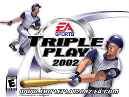 Title screen of Triple Play 2002 on the Microsoft Xbox.