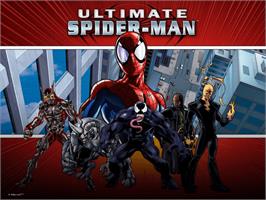 Title screen of Ultimate Spider-Man on the Microsoft Xbox.