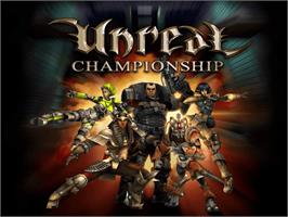 Title screen of Unreal Championship on the Microsoft Xbox.