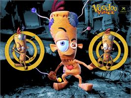 Title screen of Voodoo Vince on the Microsoft Xbox.