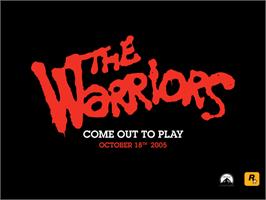 Title screen of Warriors on the Microsoft Xbox.