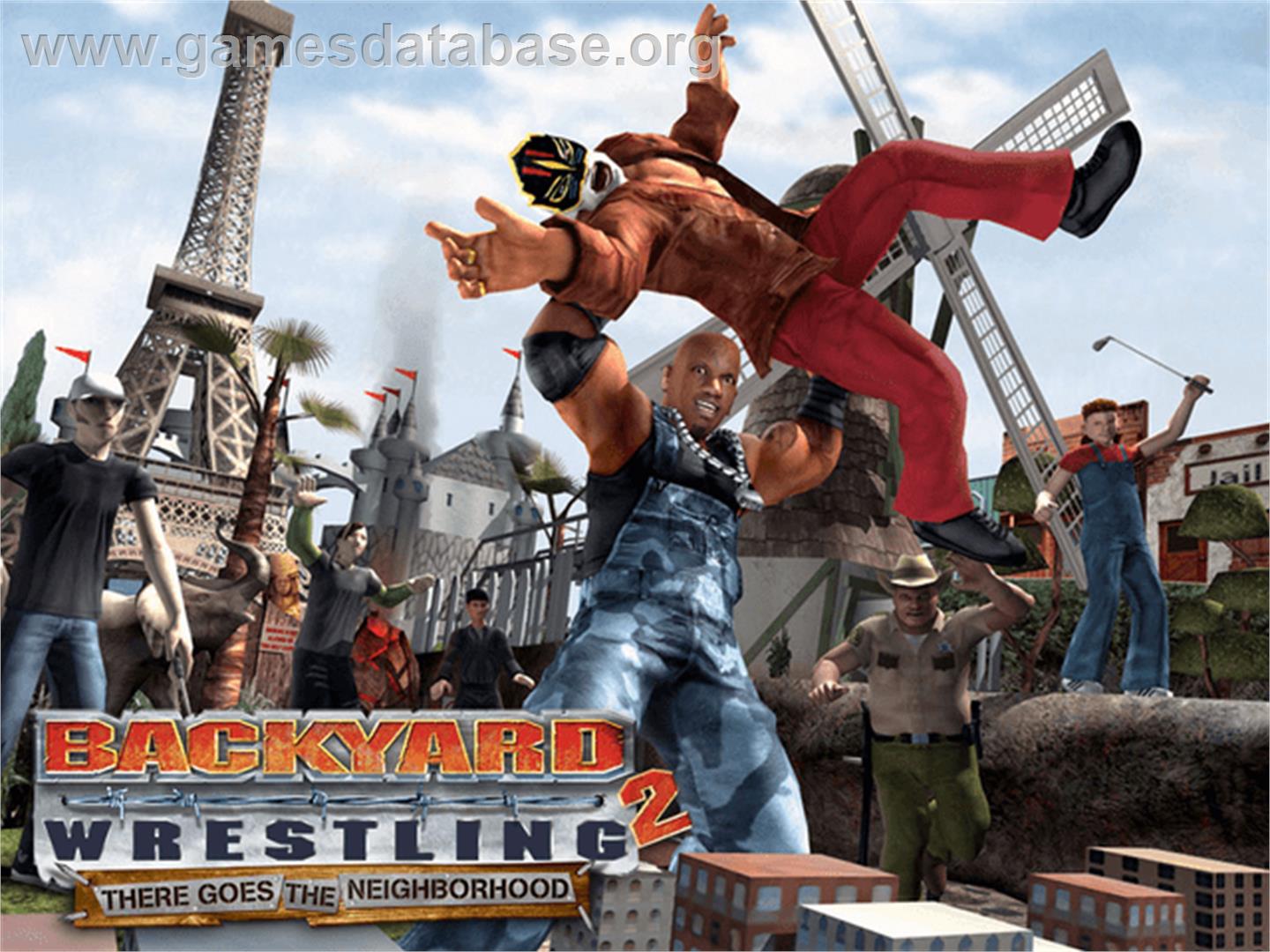 Backyard Wrestling 2: There Goes the Neighborhood - Microsoft Xbox - Artwork - Title Screen