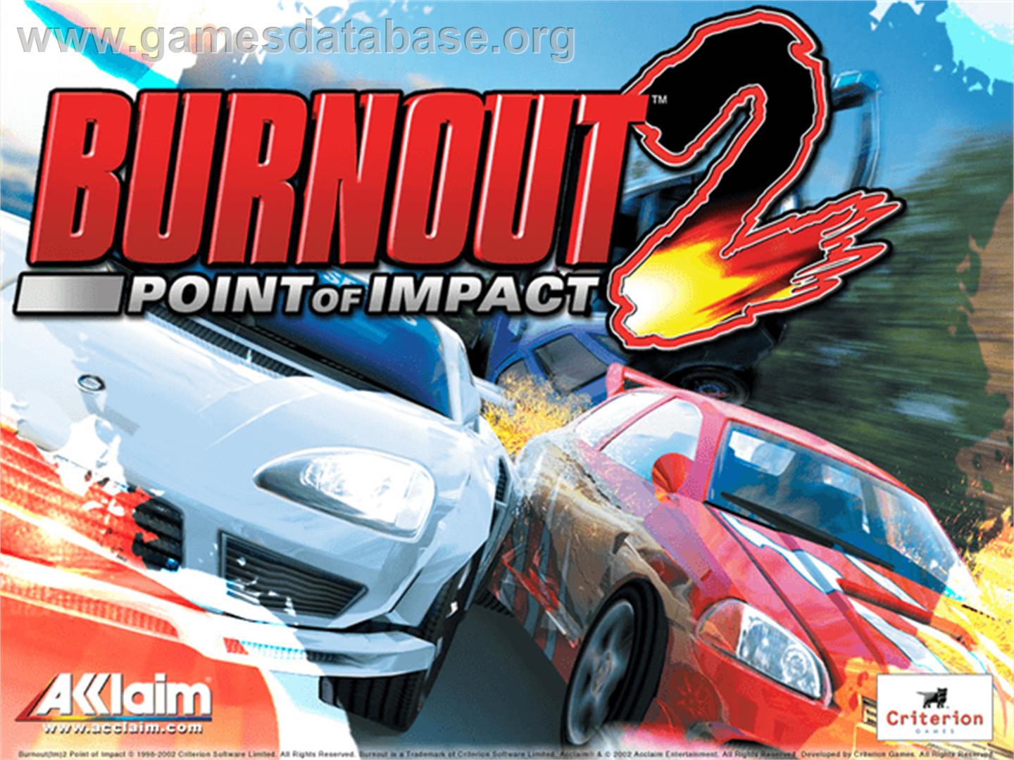 Burnout 2: Point of Impact - Microsoft Xbox - Artwork - Title Screen