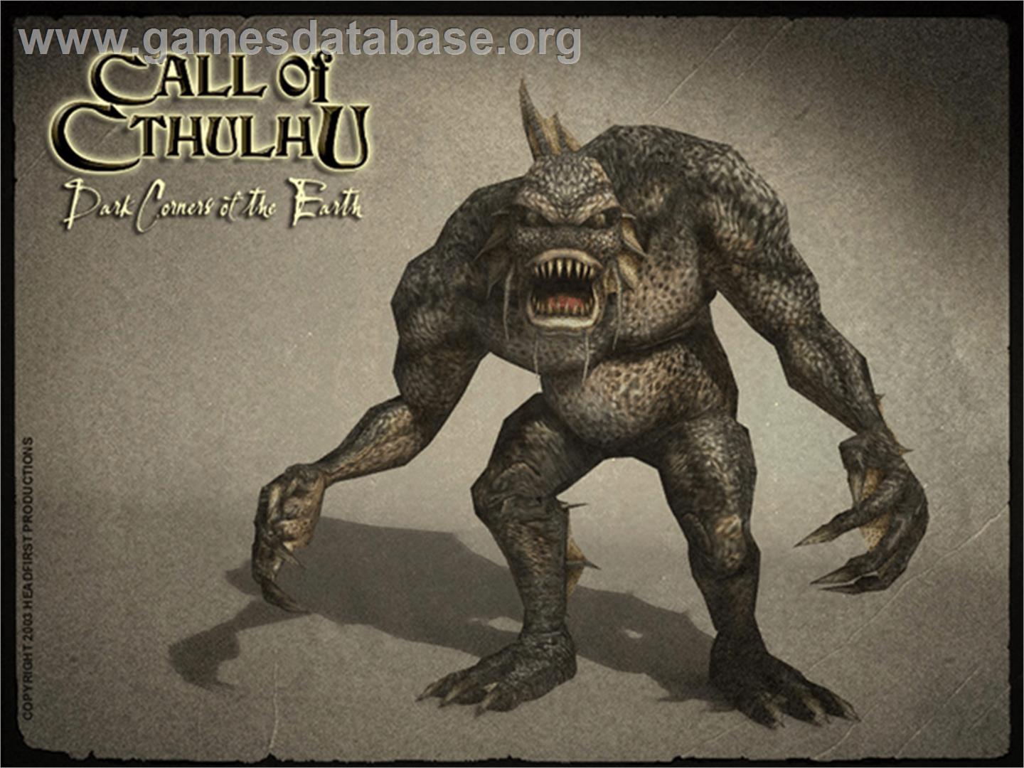 Call of Cthulhu: Dark Corners of the Earth - Microsoft Xbox - Artwork - Title Screen