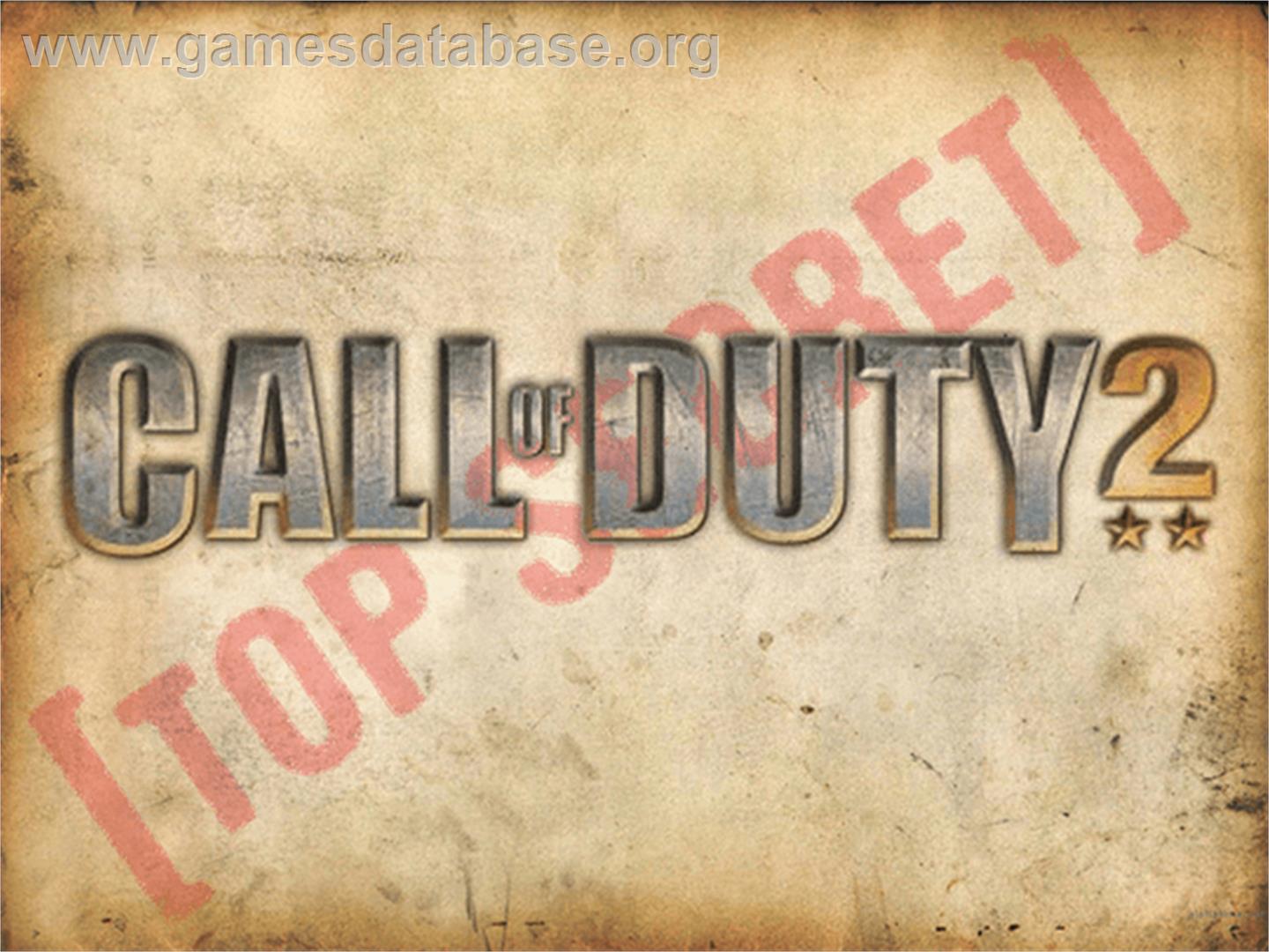 Call of Duty 2: Big Red One - Microsoft Xbox - Artwork - Title Screen