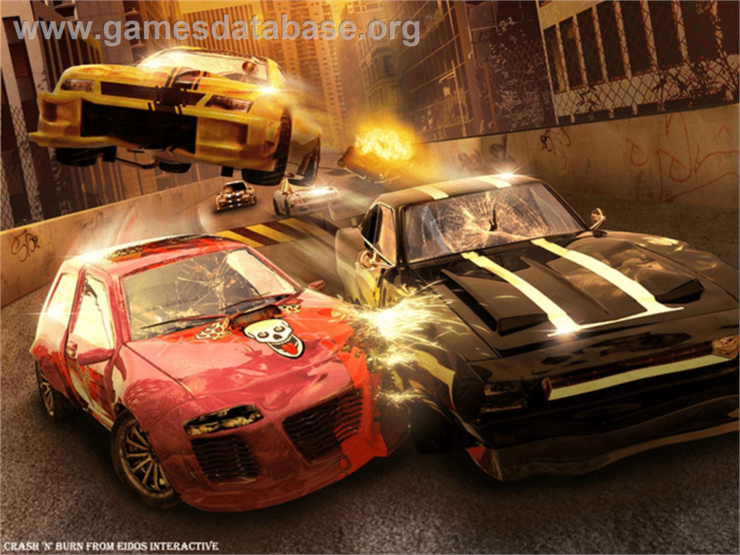 Crash 'n' Burn - Microsoft Xbox - Artwork - Title Screen