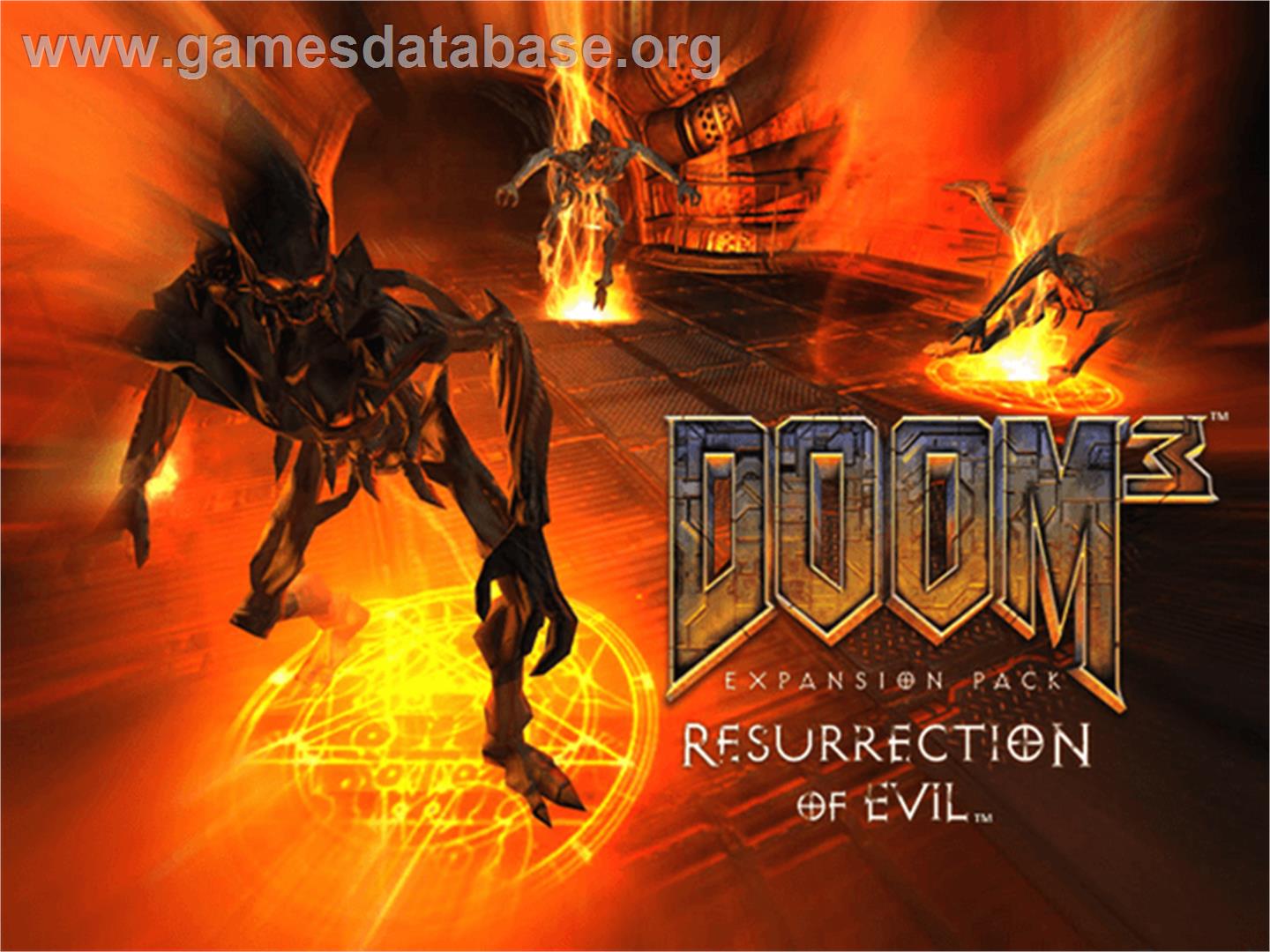DOOM³: Resurrection of Evil - Microsoft Xbox - Artwork - Title Screen