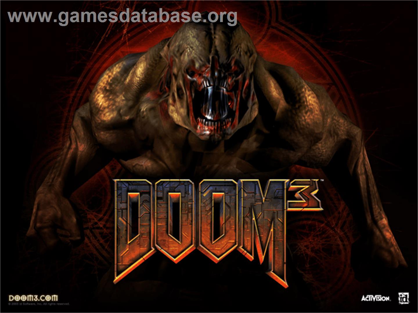 DOOM³ (Limited Collector's Edition) - Microsoft Xbox - Artwork - Title Screen