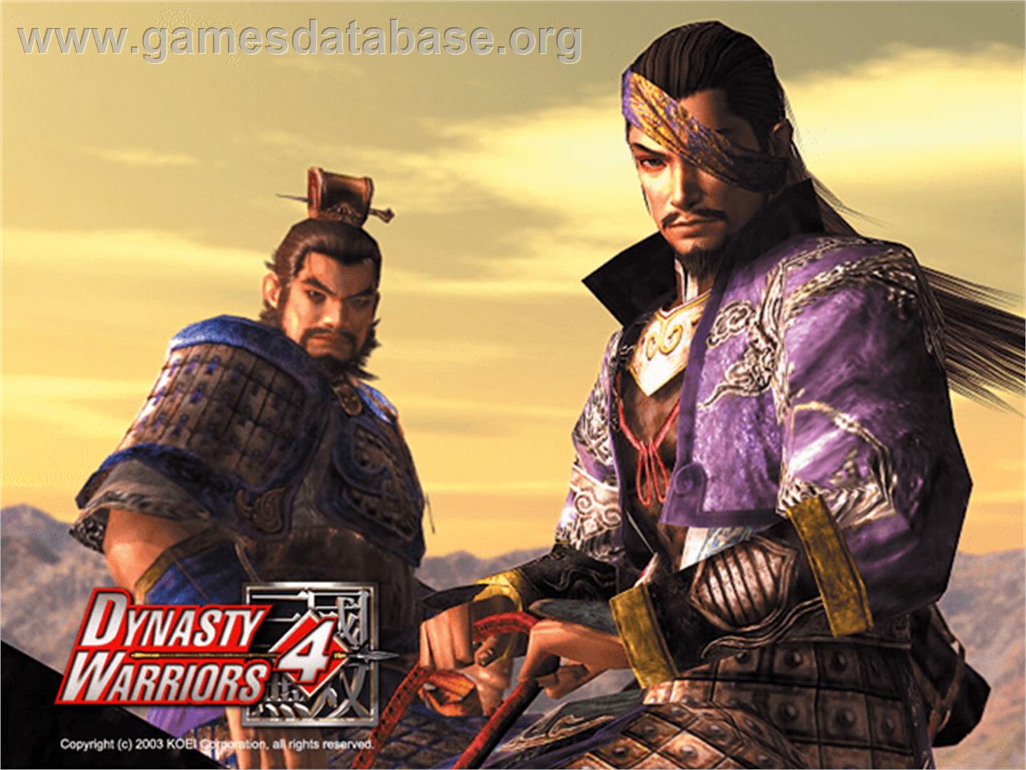 Dynasty Warriors 4 - Microsoft Xbox - Artwork - Title Screen