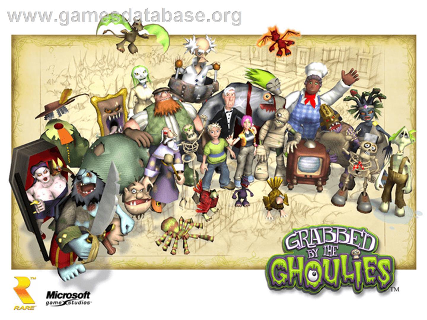 Grabbed by the Ghoulies - Microsoft Xbox - Artwork - Title Screen
