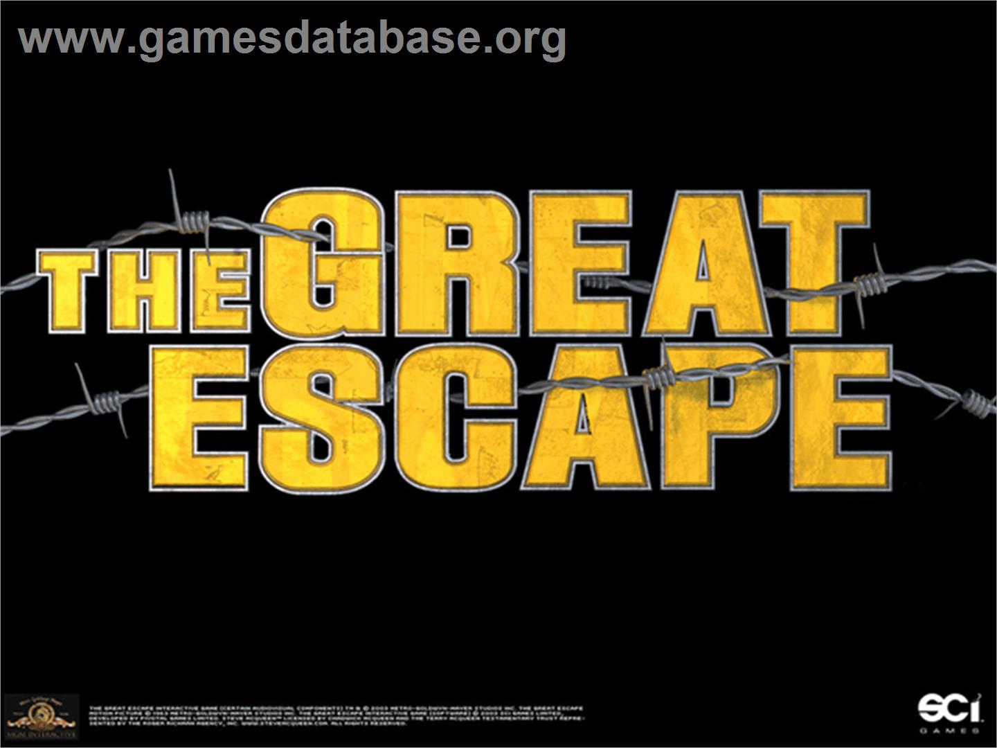 Great Escape - Microsoft Xbox - Artwork - Title Screen