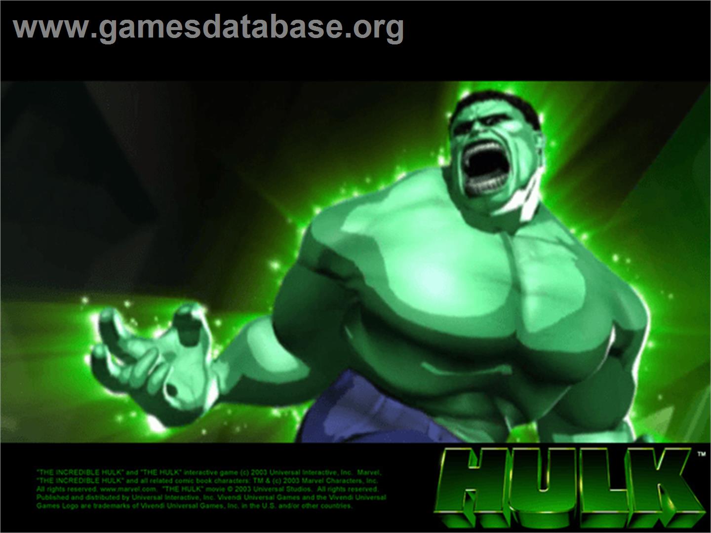 Hulk - Microsoft Xbox - Artwork - Title Screen
