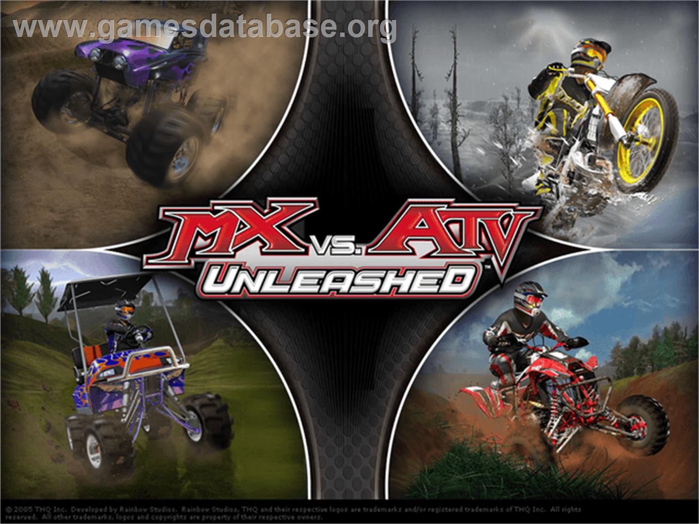 MX vs. ATV Unleashed - Microsoft Xbox - Artwork - Title Screen